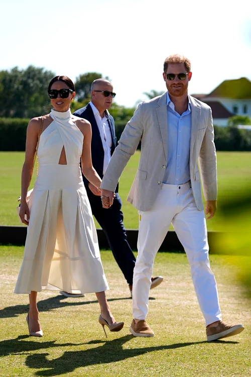 Meghan Markle și Prințul Harry la meciul de polo. Sursa: Instagram