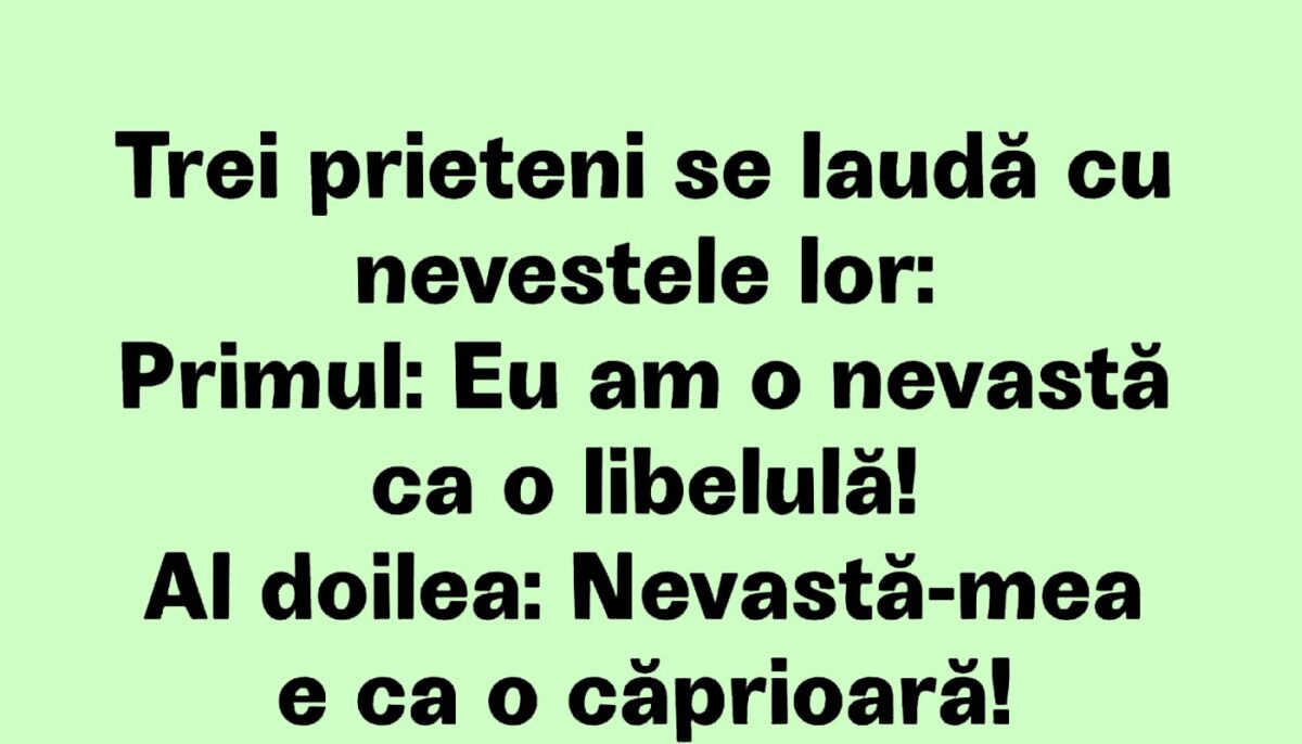 Imagine Stire BANCUL ZILEI | 3 prieteni se laudă cu nevestele lor | 2review.ro