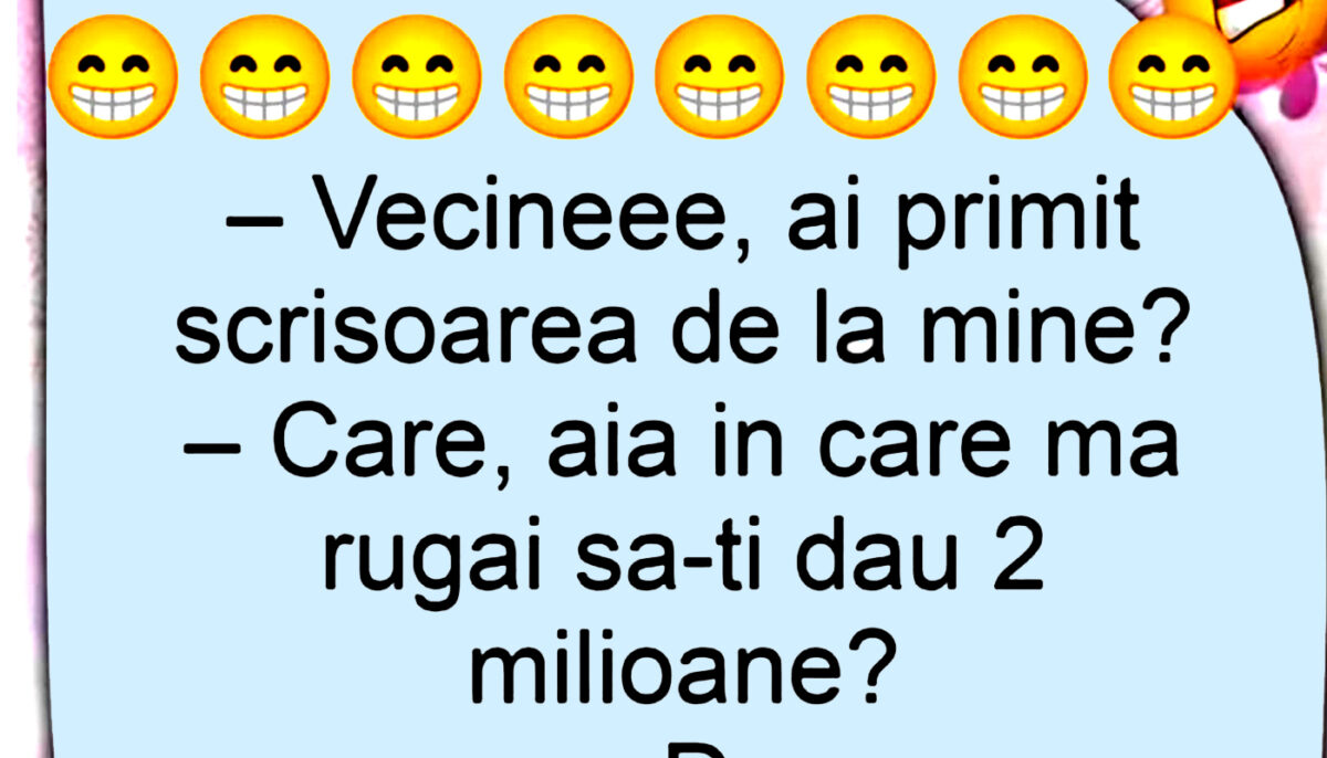 Imagine Stire BANC | „Vecineee, ai primit scrisoarea de la mine?” | 2review.ro