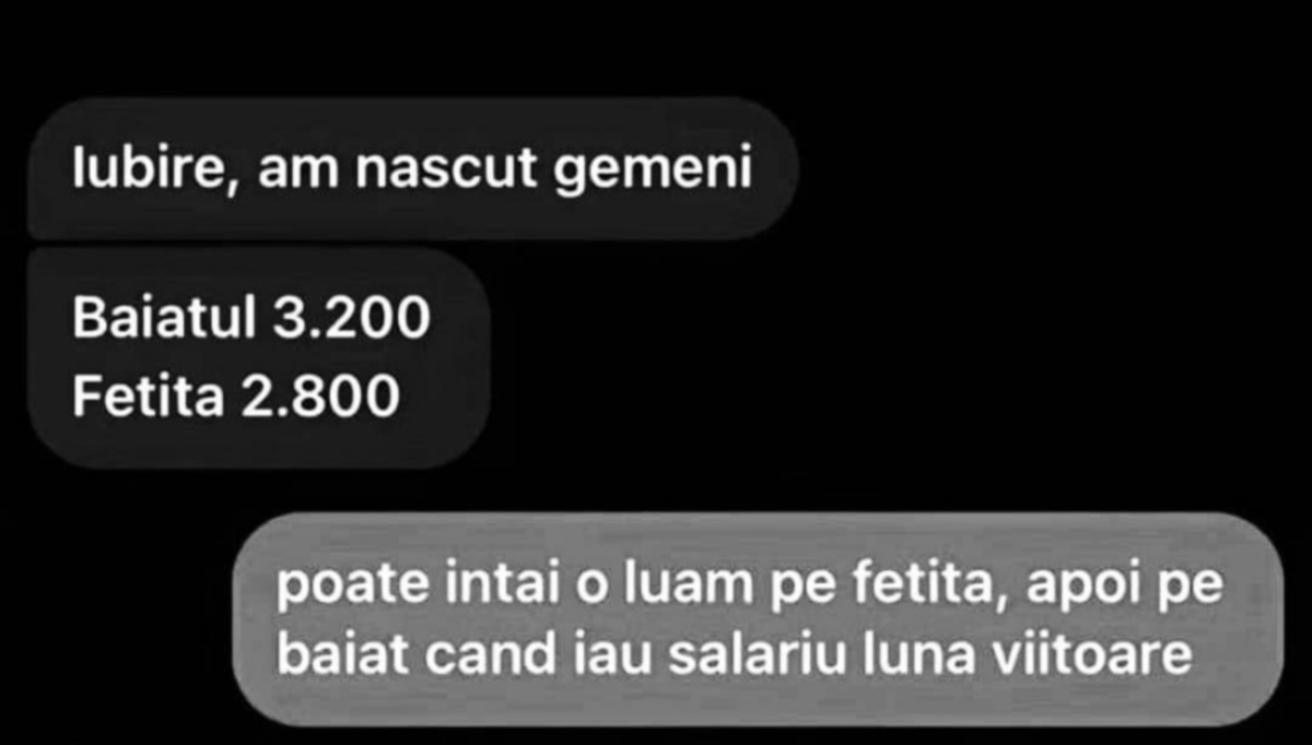 Imagine Stire Bancul finalului de weekend | “Iubire, am născut gemeni” | 2review.ro