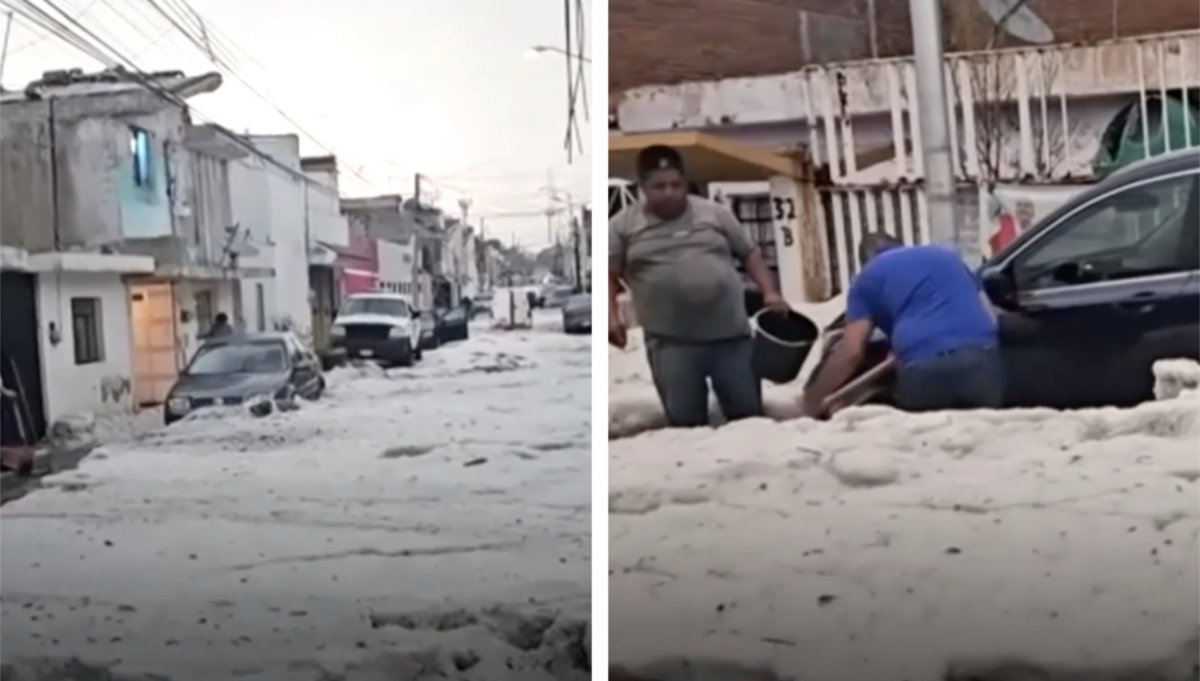 Imagine Stire Vremea o ia razna! O pătură de gheață a acoperit, brusc, țara în toiul verii. Temperaturile erau de 34 de grade în Mexic, în acel moment | VIDEO | 2review.ro