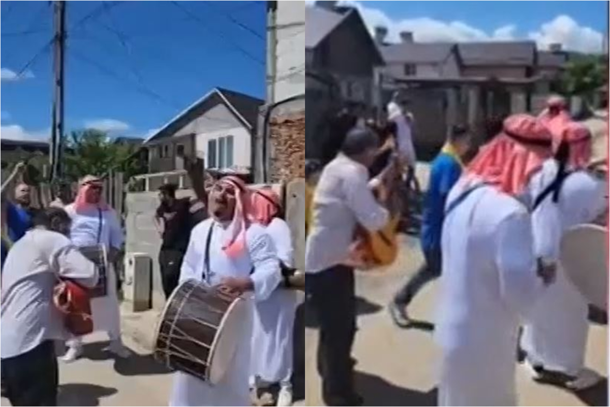 Imagine Stire Circ electoral în Dâmbovița! Candidații s-au „camuflat” în haine arăbești și cântă la tobe, în mijlocul străzii | 2review.ro