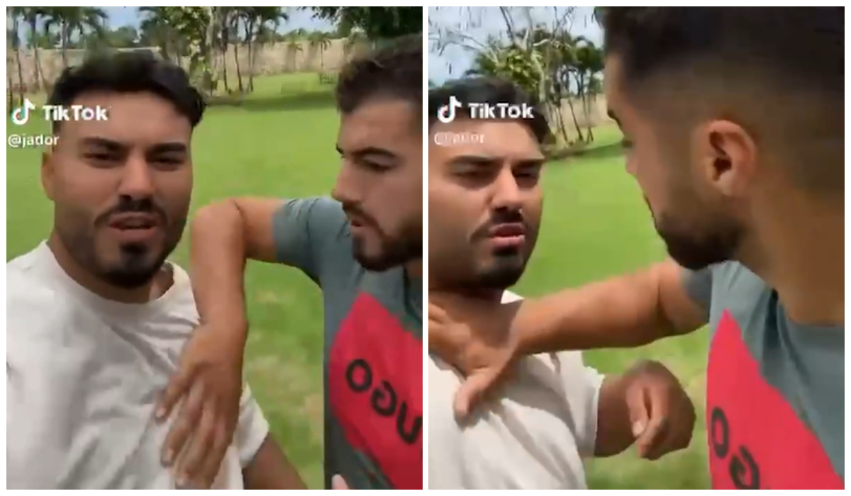 Imagine Stire Jador și Iancu, întâlnire de gradul zero după derapajul rasist făcut de Mama Geta. Filmarea s-a viralizat rapid! | 2review.ro