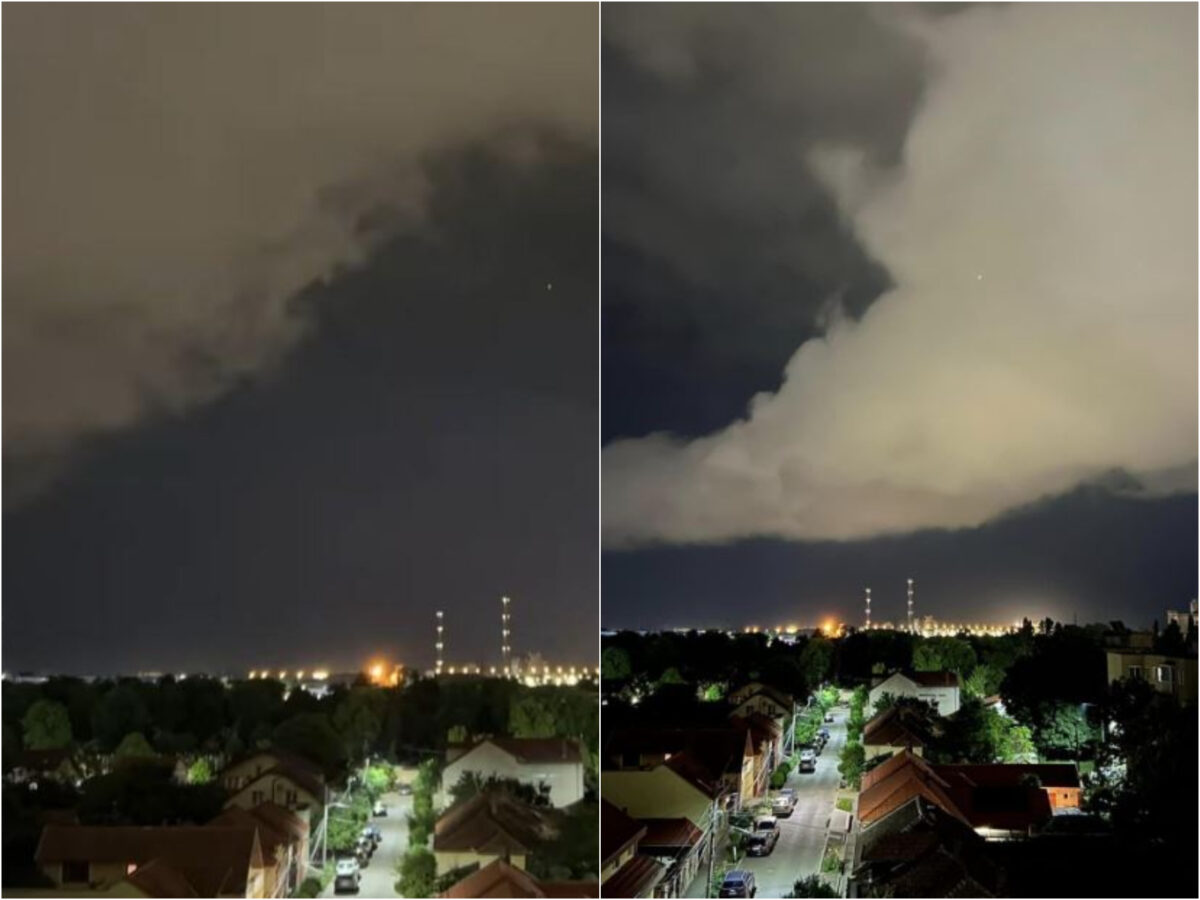 Ce a apărut pe cer, în Arad, în noaptea de 22 mai 2024. Localnicii au rămas mască și au imortalizat fenomenul straniu