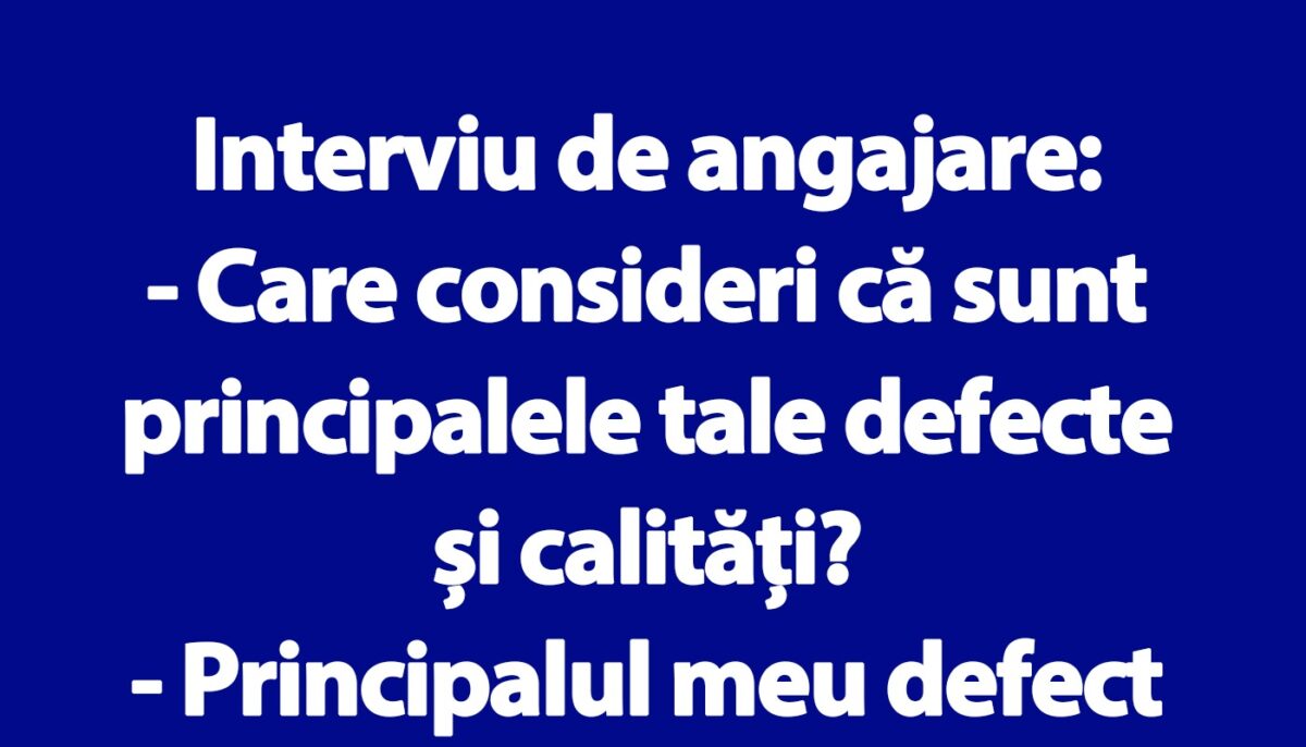 Imagine Stire Bancul de 1 Mai | „Care consideri că sunt principalele tale defecte și calități?” | 2review.ro