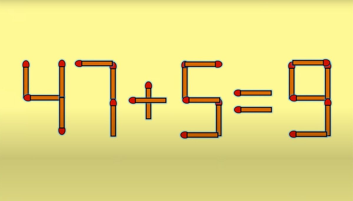 Imagine Stire Test IQ exclusiv pentru genii | Corectați 47+5=9, mutând un singur chibrit! | 2review.ro
