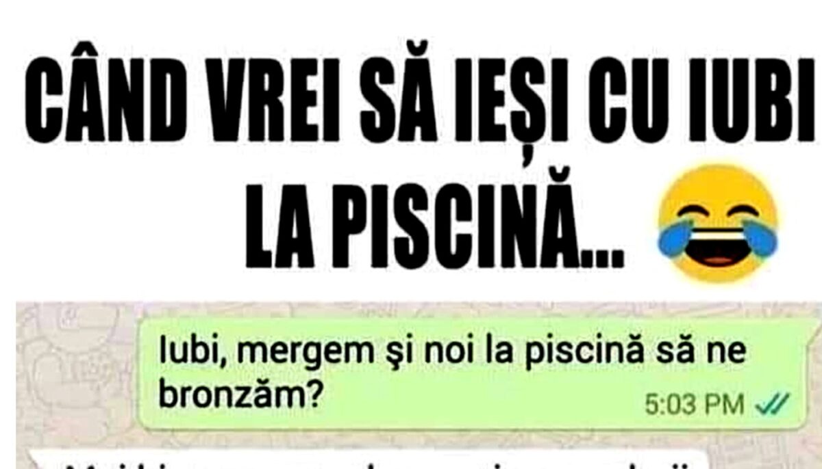 Imagine Stire BANCUL ZILEI | Când vrei să ieși cu iubi la piscină | 2review.ro