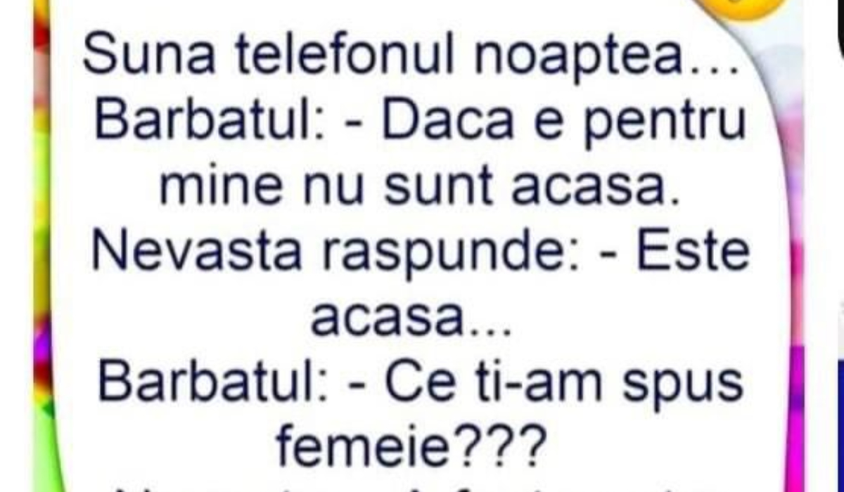 Imagine Stire Bancul de joi dimineaţa | Sună telefonul noaptea: „Dacă e pentru mine, nu sunt acasă” | 2review.ro