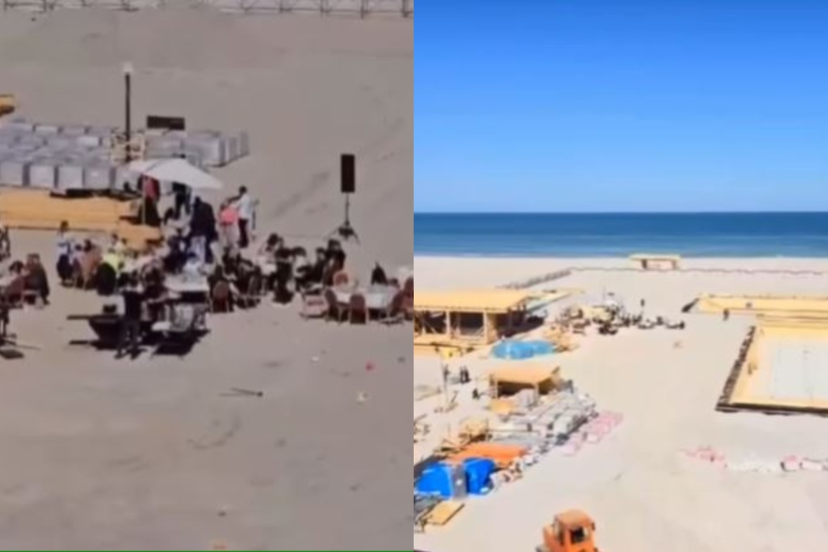 Plaja milionarilor, luată cu asalt de petrecăreți! Boxe la maximum și voie bună pe șantierul fiului lui Costel Bucur. VIDEO