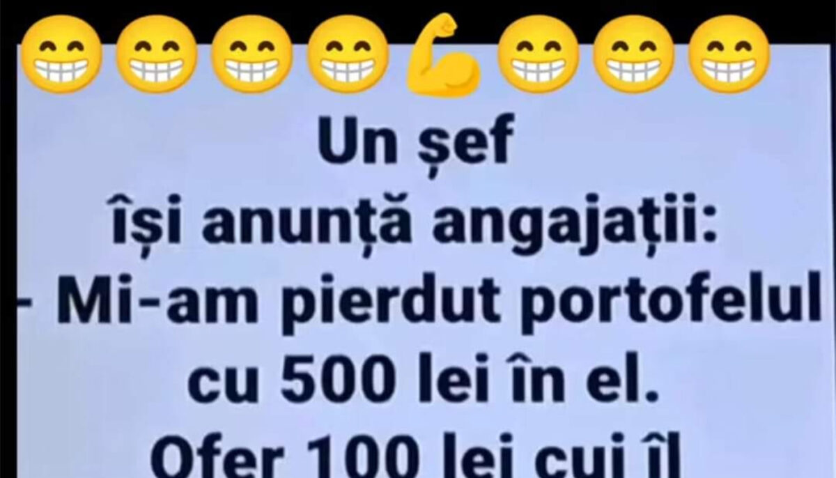 Imagine Stire BANC | Un șef își anunță angajații: „Mi-am pierdut portofelul” | 2review.ro