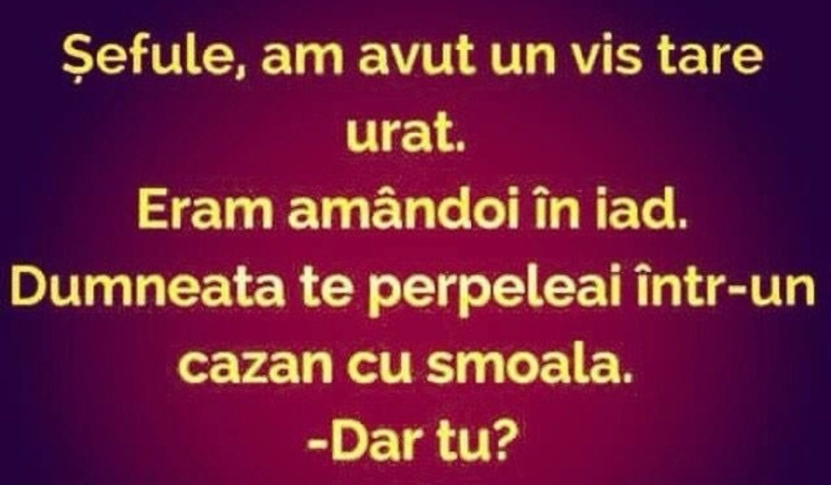 Imagine Stire BANC | ”Șefule, am avut un vis tare urât. Eram amândoi în iad” | 2review.ro