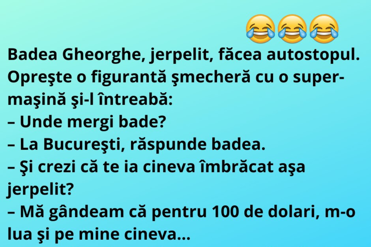 Imagine Stire BANC | „Badea Gheorghe, jerpelit, făcea autostopul” | 2review.ro