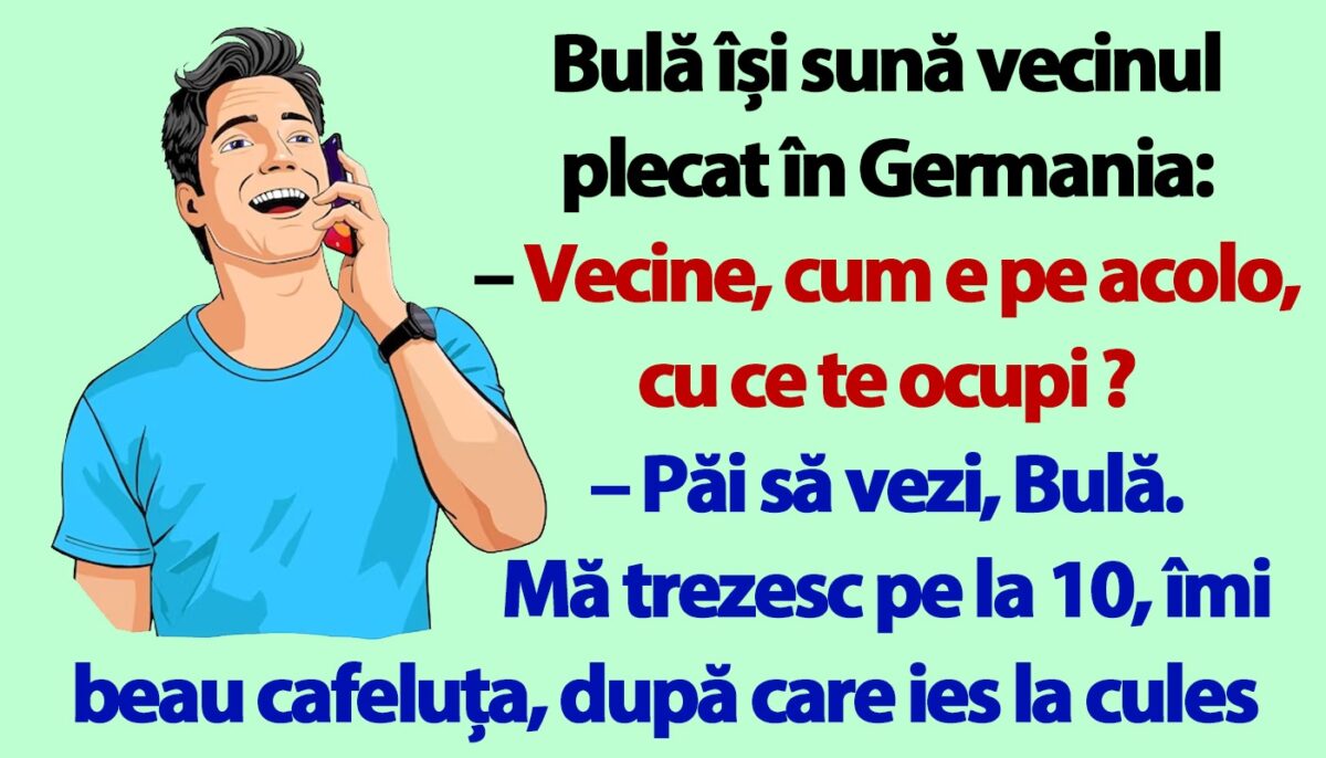 Imagine Stire BANC | Bulă își sună vecinul plecat în Germania | 2review.ro
