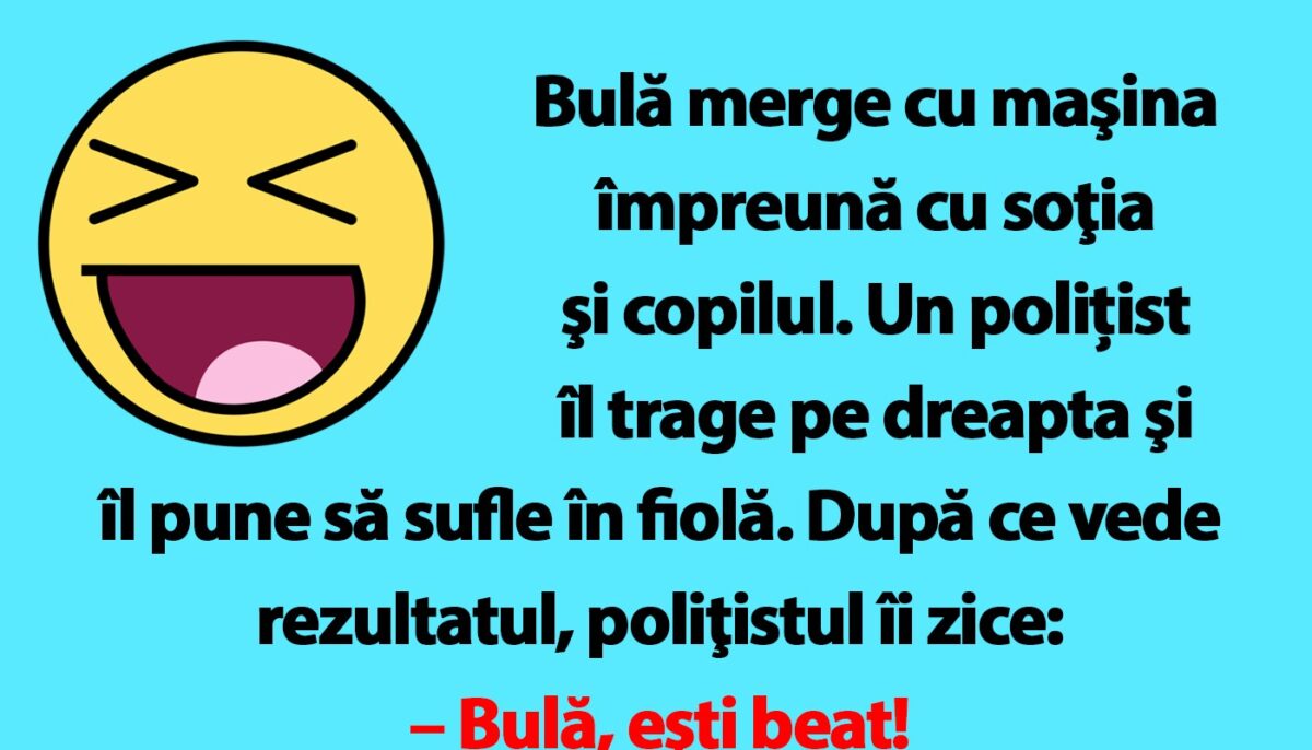 Imagine Stire BANC | Bulă, polițistul de la Rutieră și fiola buclucașă | 2review.ro