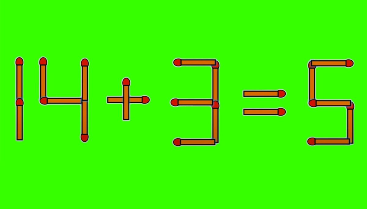 Imagine Stire Test de inteligență | Corectați 14 + 3 = 5, mutând un singur chibrit | 2review.ro