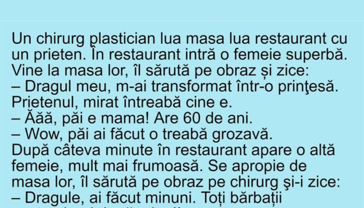 Imagine Stire BANCUL ZILEI | Chirurgul plastician | 2review.ro