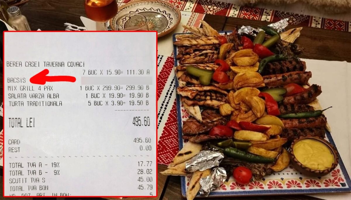 Un bucureștean a fost OBLIGAT să plătească bacșiș, într-un local din Centrul Vechi. I-a venit pe nota de plată!