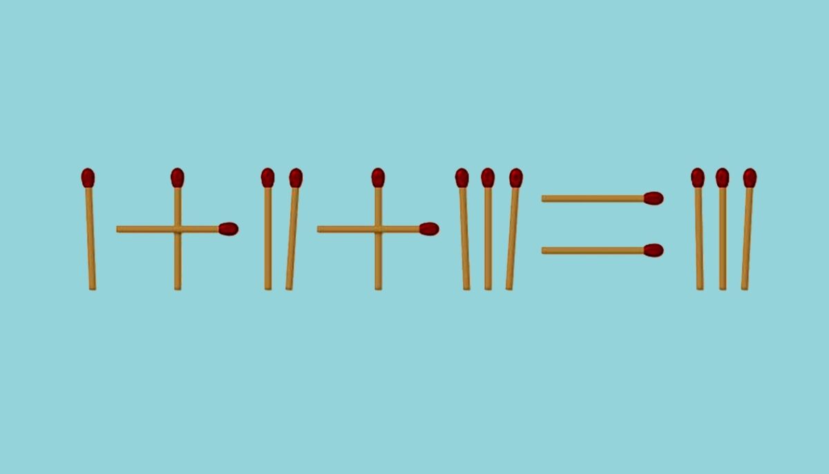 Imagine Stire TEST IQ | Corectați I+II+III=III, mutați un singur băț de chibrit | 2review.ro