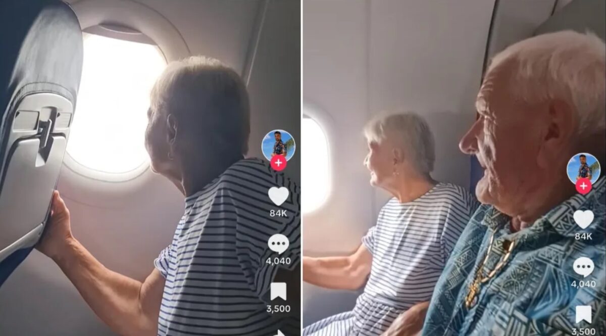 Doi bătrânei din Giurgiu au zburat pentru prima oară cu avionul. Filmarea care a emoționat internetul!