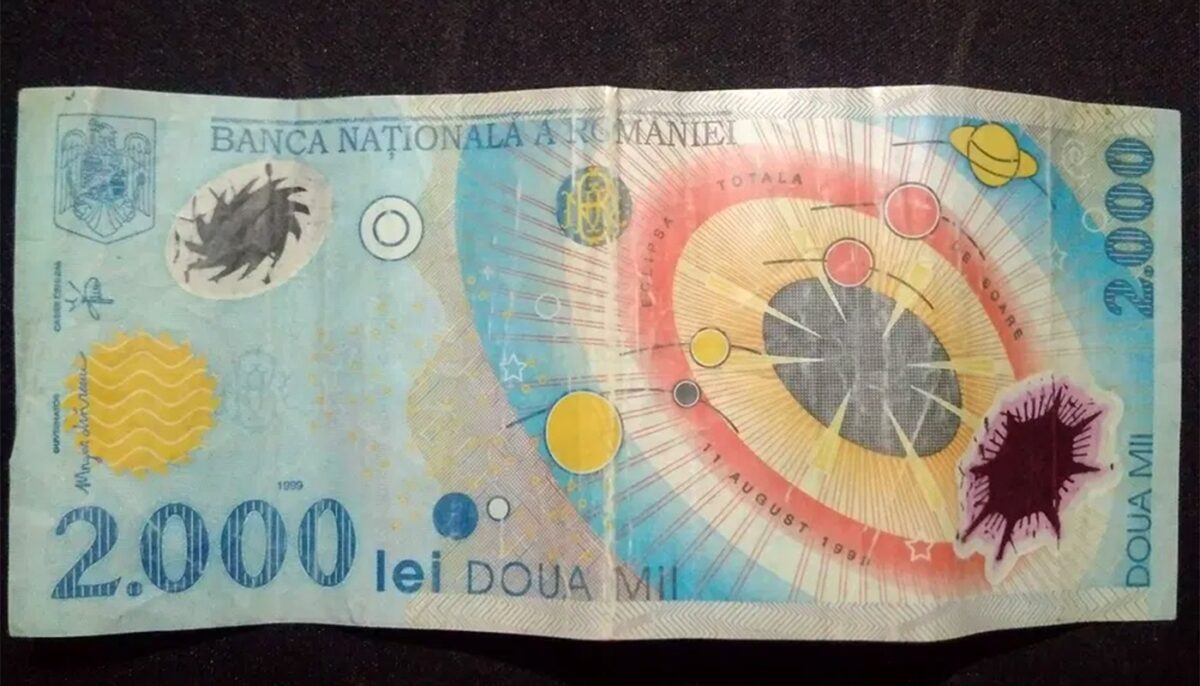 Mai ai pe acasă bancnote cu eclipsa din 1999? Se vând cu 2.180 lei acum, în iunie 2024