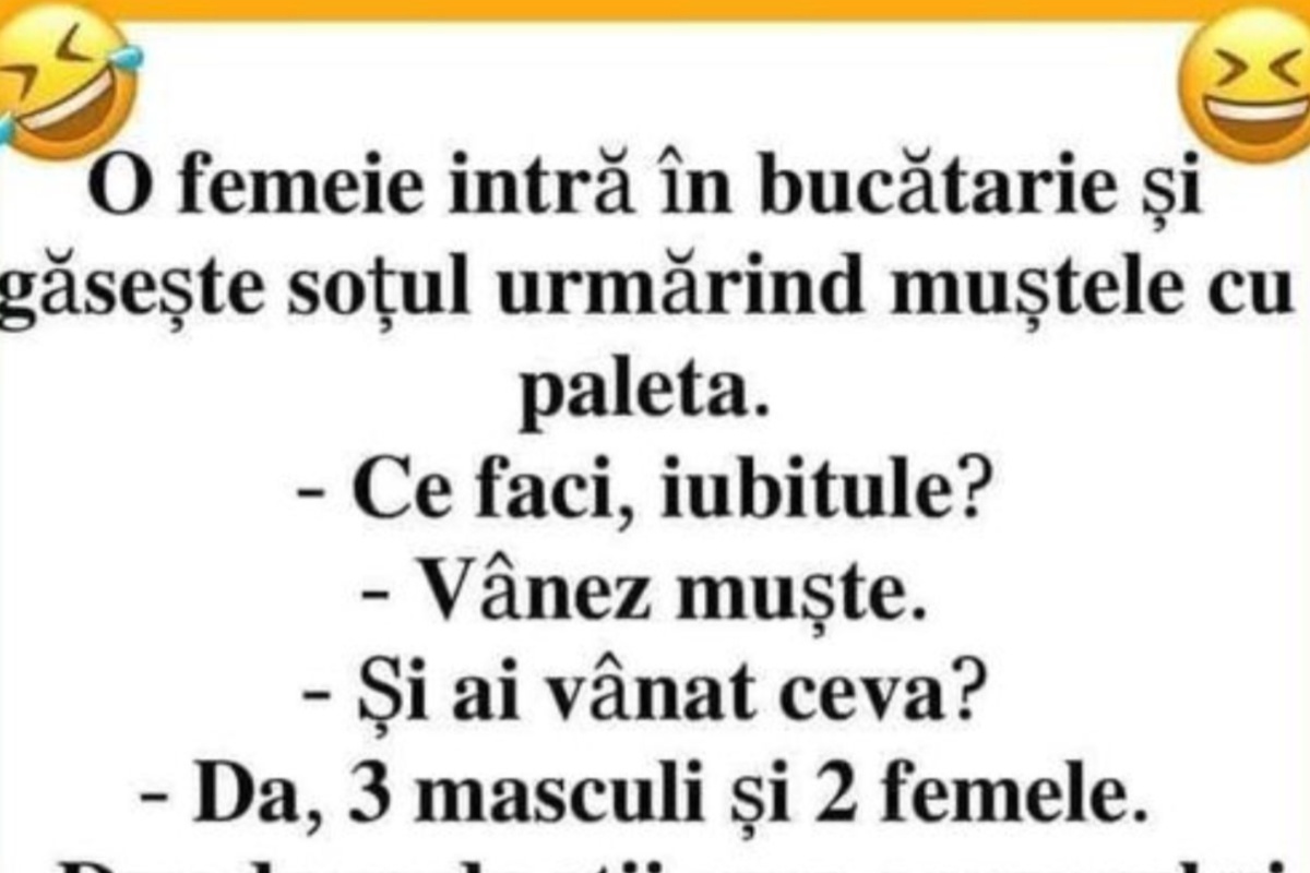 Imagine Stire BANCUL DE VINERI | O femeie își găsește soțul urmărind muștele cu paleta | 2review.ro