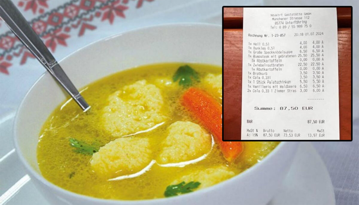 Câți bani a dat un român pentru o supă cu găluște, într-un restaurant din Germania, la Euro 2024: „Luați-vă mâncare de acasă, că aici e scumpă rău”