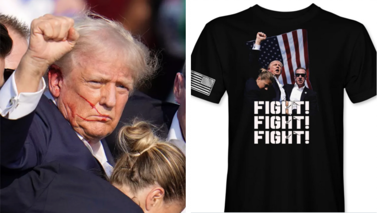 Imagine Stire Cât costă un tricou cu supraviețuitorul Donald Trump. Împușcarea lui i-a îmbogățit pe speculanți | 2review.ro