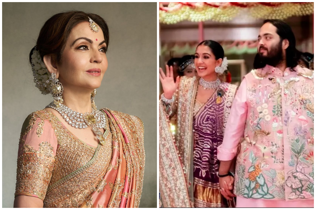 Imagine Stire Nita Ambani și-a făcut apariția la nunta secolului cu un colier cu diamante de 100 de carate. O echipă de bijutieri din Mubai a lucrat peste 1.000 de ore pentru piesa care a atras toate privirile | 2review.ro