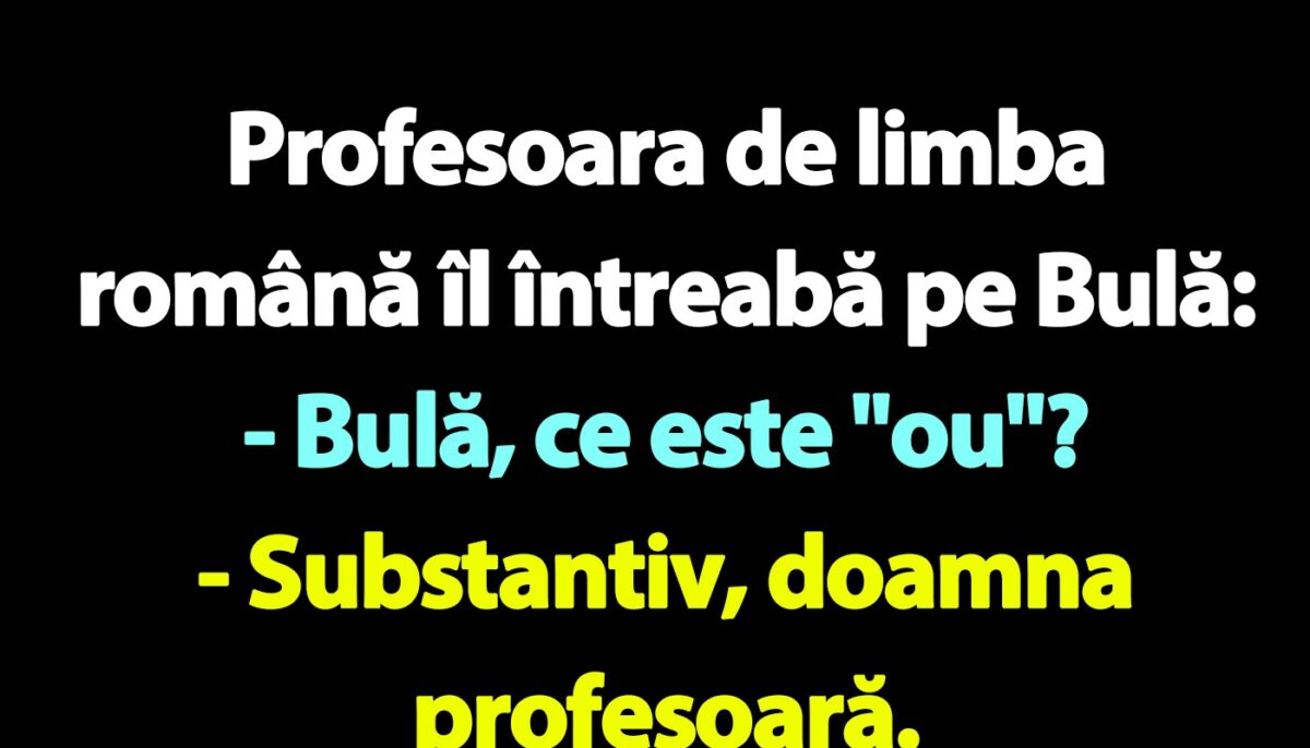 Imagine Stire BANC | Bulă, profesoara de limba română și oul | 2review.ro