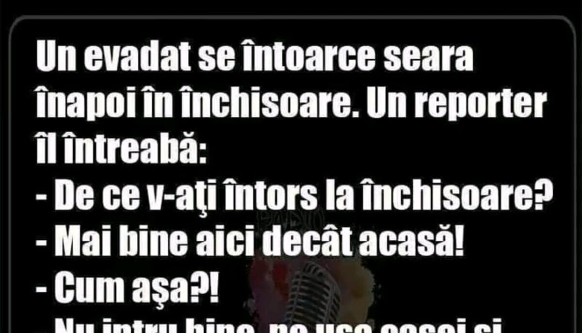 Imagine Stire BANC | Un evadat se întoarce seara înapoi în închisoare | 2review.ro
