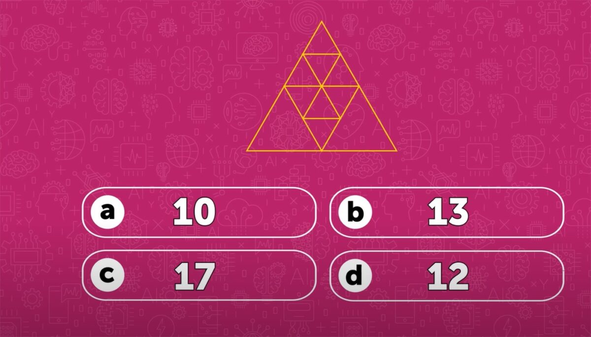 Imagine Stire Test IQ exclusiv pentru genii | Câte triunghiuri sunt, în total: 10, 12, 13 sau 17? | 2review.ro