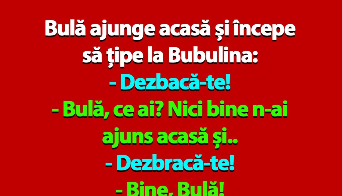 Imagine Stire BANC | Bulă ajunge acasă și începe să țipe la Bubulina | 2review.ro
