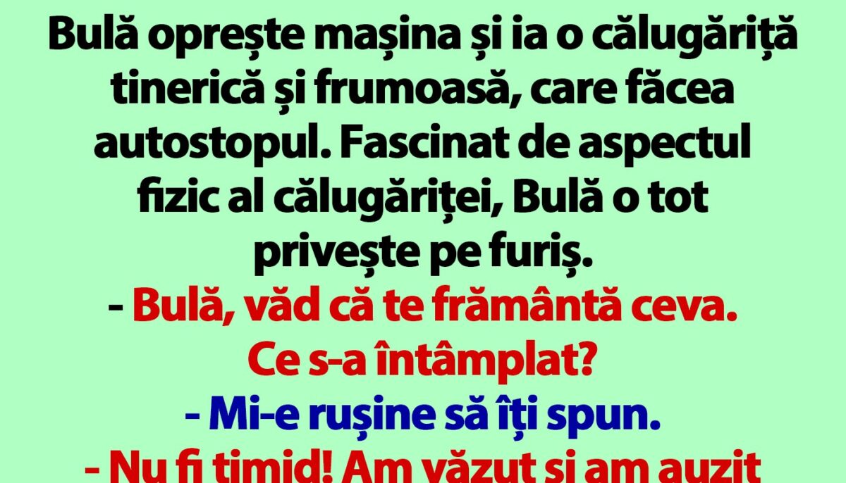 Imagine Stire BANC | Bulă și călugărița tinerică și frumoasă | 2review.ro