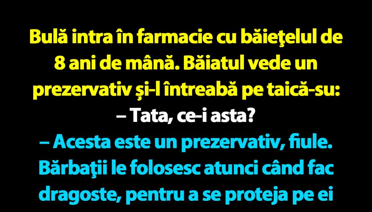 Imagine Stire BANC | Bulă intra în farmacie cu băieţelul de 8 ani de mână | 2review.ro