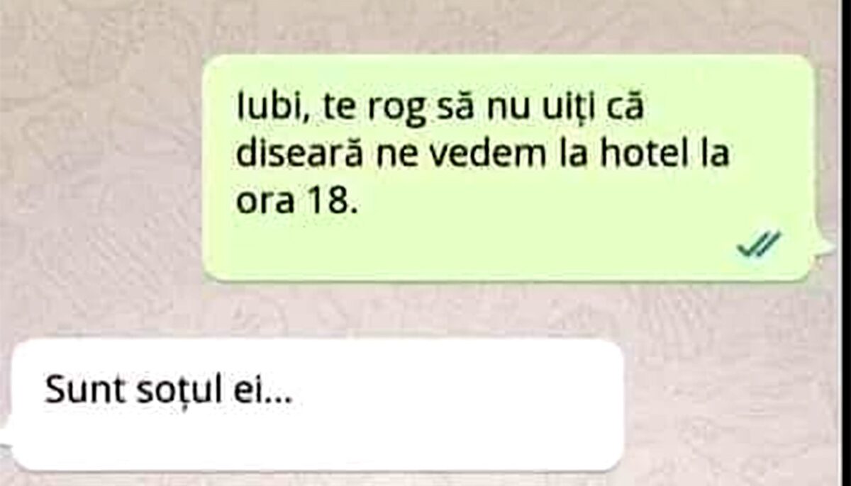 Imagine Stire BANC | „Iubi, să nu uiți că diseară ne vedem la hotel la ora 18” | 2review.ro