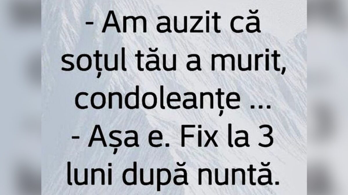 Imagine Stire BANC | ”Am auzit că soțul tău a murit. Condoleanțe!” | 2review.ro