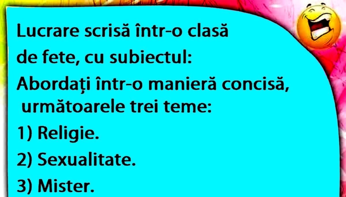 Imagine Stire BANC | Lucrare scrisă, într-o clasă de fete | 2review.ro
