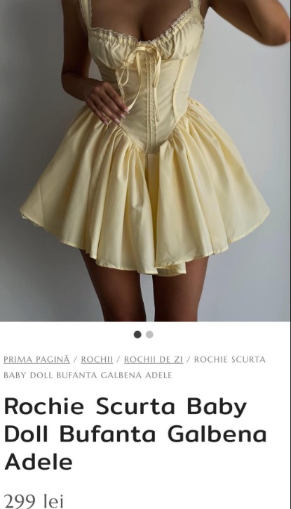 Rochia primită de Ema Uta/foto: captură