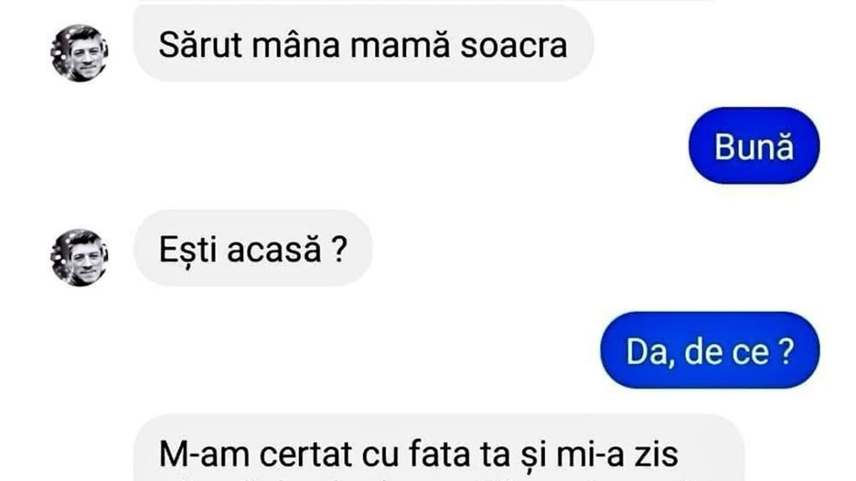 Imagine Stire BANCUL ZILEI | ”Săru’mâna, mamă soacră! Ești acasă?” | 2review.ro