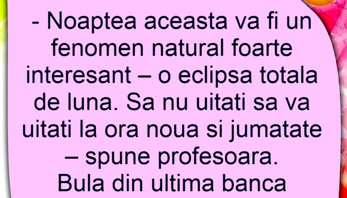 Imagine Stire BANC | Bulă și eclipsa totală de lună | 2review.ro