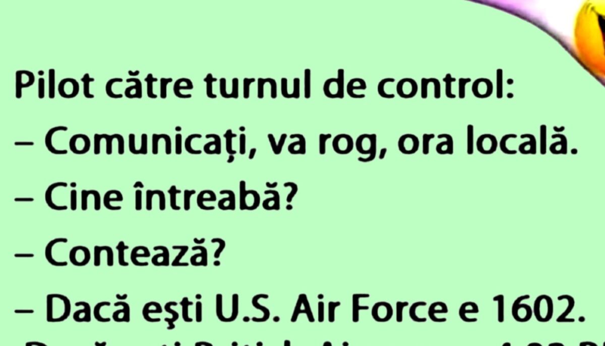 Imagine Stire BANCUL ZILEI | Pilotul și turnul de control | 2review.ro
