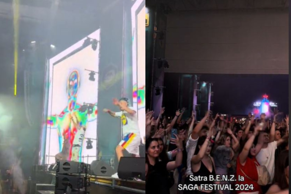Imagine Stire „Echipament” LIDL pe scena Saga! Cum au reacţionat tinerii când l-au văzut pe solistul Şatra Benz? Peste 45.000 de oameni prezenţi în prima zi de festival | 2review.ro