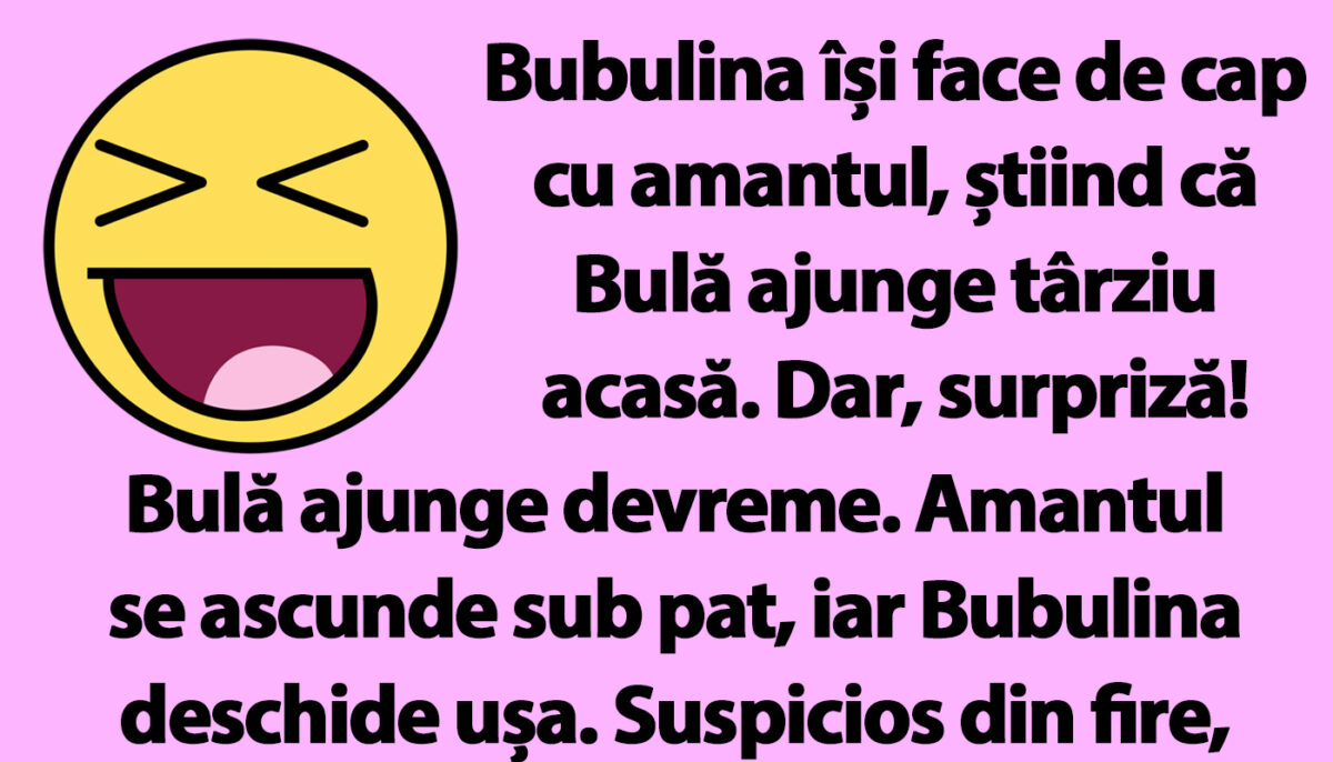 Imagine Stire BANC | Bubulina își face de cap cu amantul, știind că Bulă ajunge târziu acasă | 2review.ro