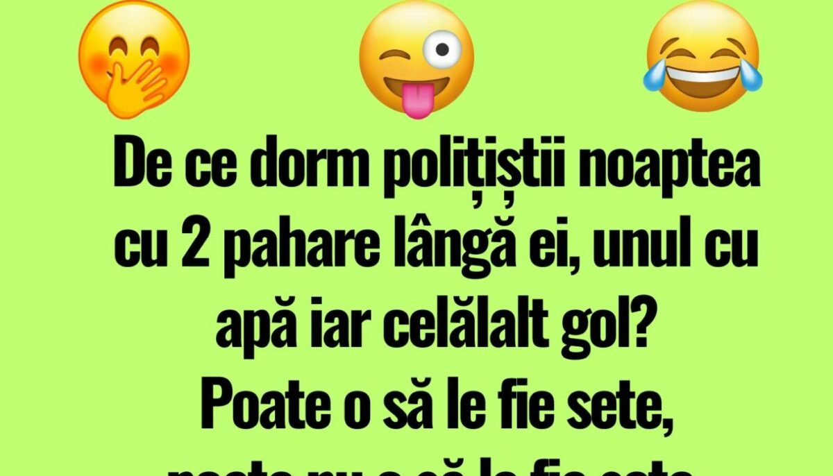 Imagine Stire BANCUL DE LUNI | Polițiștii și paharele cu apă | 2review.ro