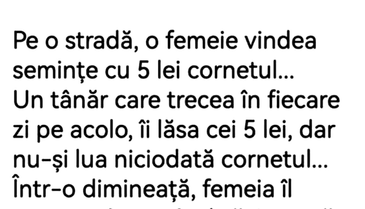 Imagine Stire BANCUL ZILEI | Pe o stradă, o femeie vindea semințe cu 5 lei cornetul | 2review.ro