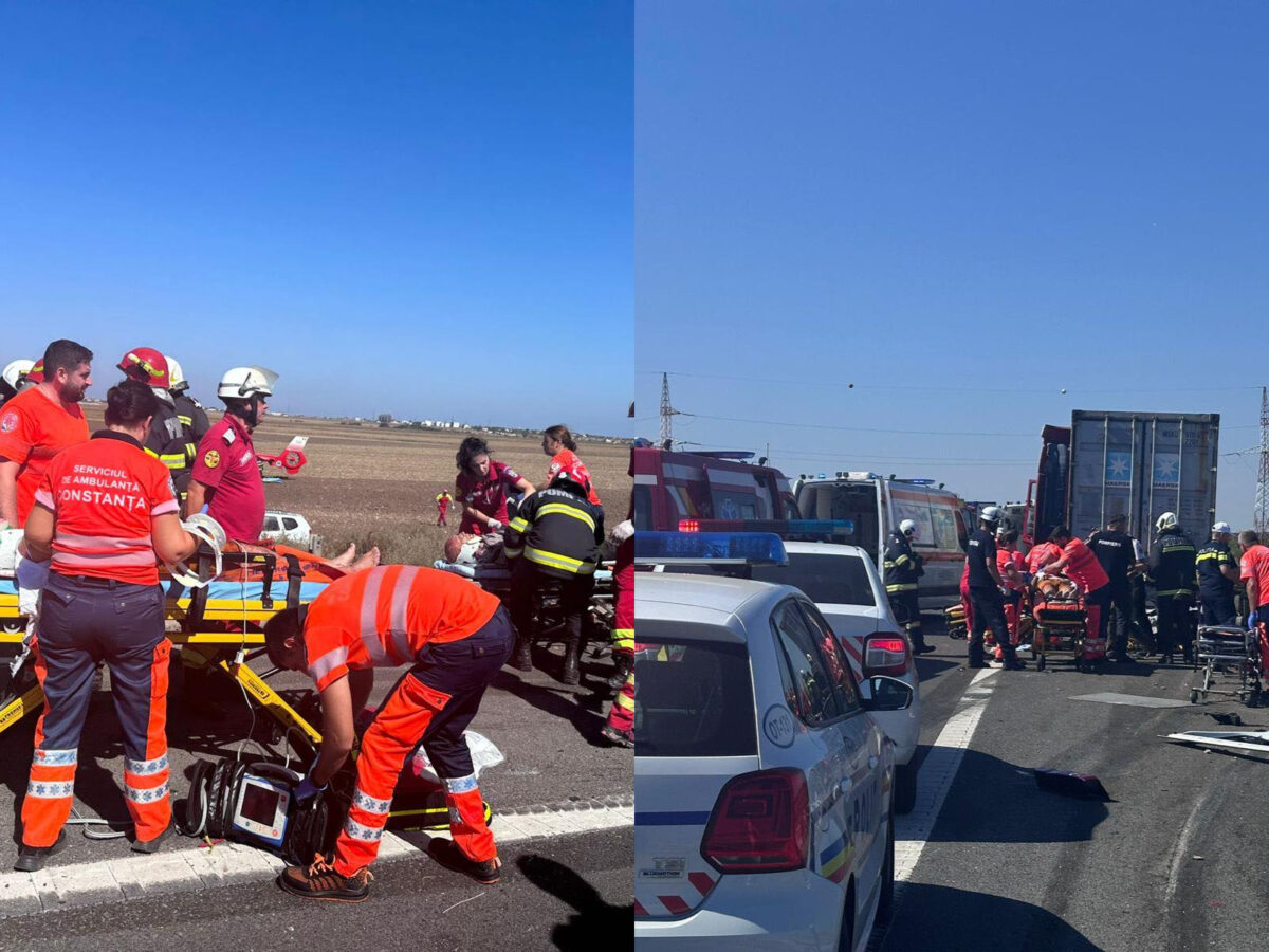 BREAKING | Accident grav pe A4 cu 12 răniți. A fost activat Planul Roșu de Intervenție
