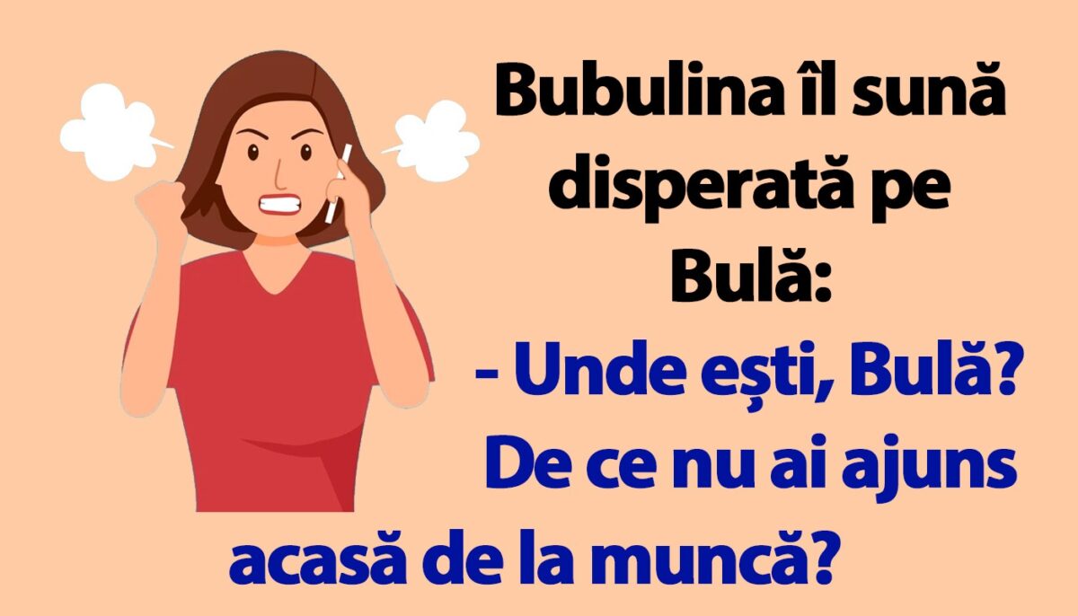 Imagine Stire BANC | Bubulina îl sună disperată pe Bulă | 2review.ro