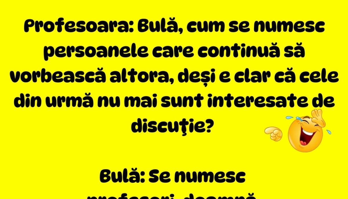 Imagine Stire BANCUL DE LUNI | Bulă și profesoara | 2review.ro