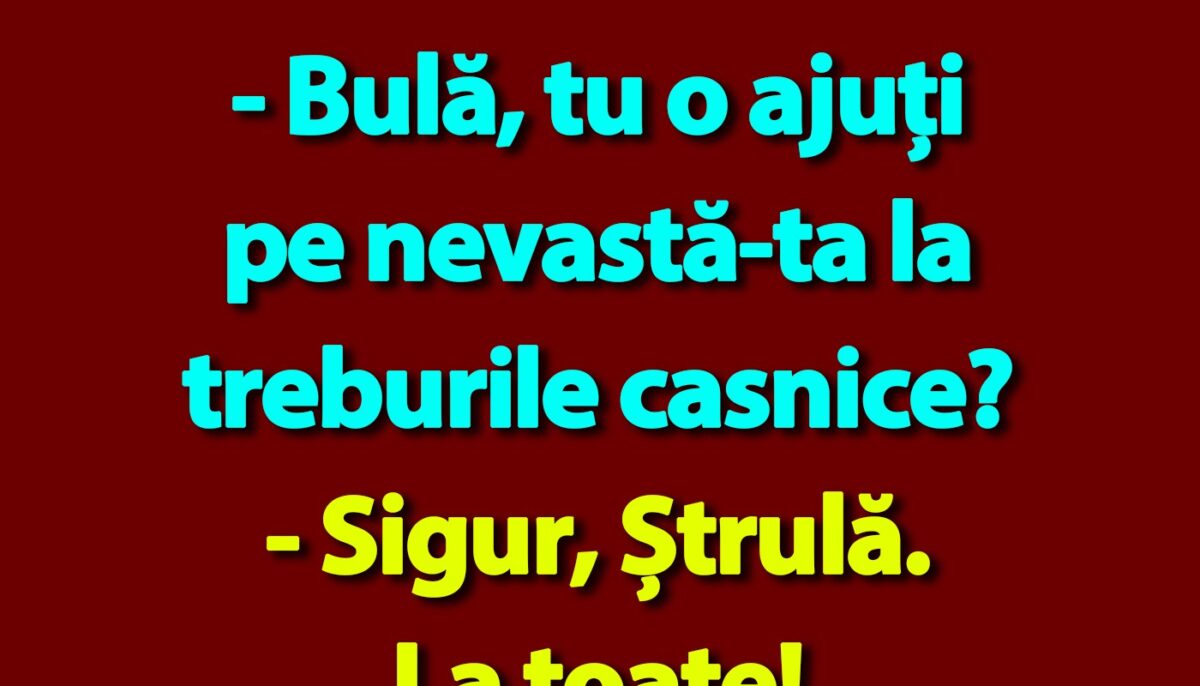 Imagine Stire BANC | Bulă și treburile casnice | 2review.ro