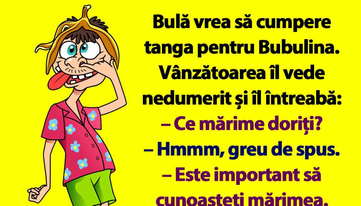 Imagine Stire BANC | Bulă vrea să cumpere tanga pentru Bubulina | 2review.ro